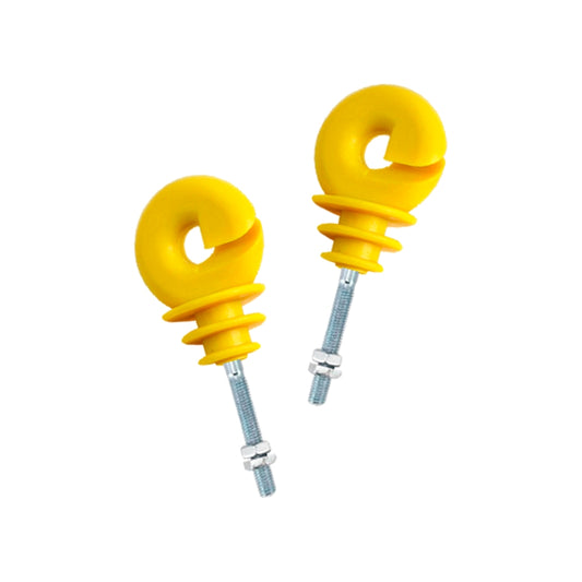Aislador Dimax para Cercas Electricas tipo Rosca color Amarillo Aislacion 12000 V Bolsa de 50 Piezas A303