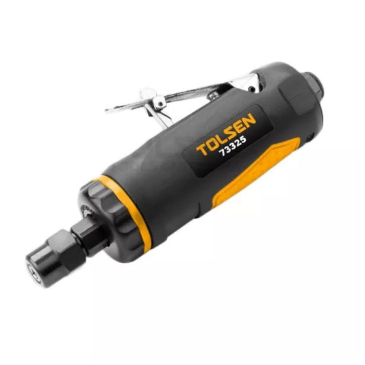 Amoladora Tolsen Capacidad 1/4" 6mm Presion de Aire 6.2Bar 90Psi Entrada de Aire 1/4" Manguera Aire 3/8" 73325