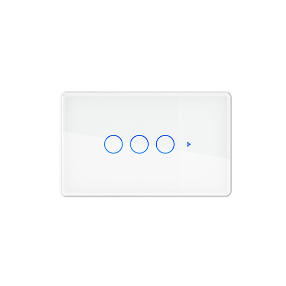 Interruptor Dimax de 3 Puntos Smart WiFi 2.4GHz Control por Voz Alexa y Google color Blanco H359