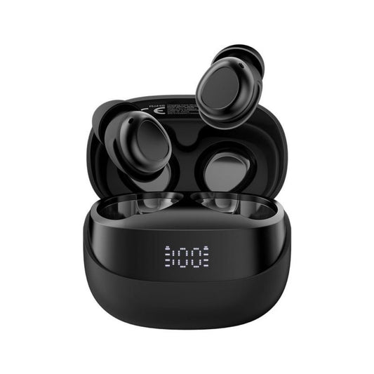 Audifonos Blackview Inalambricos Confort Bluetooth 5.4 Autonomia hasta 5 horas y 24 horas con el estuche Estuche de Carga con Display Nivel de Bateria color Negro AIRBUDS 9-BK