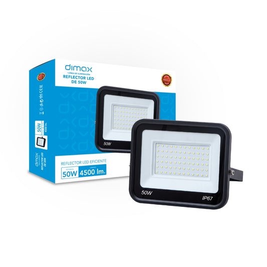 Reflector Dimax 50W de ALuminio para uso en Exterior IP67 S166