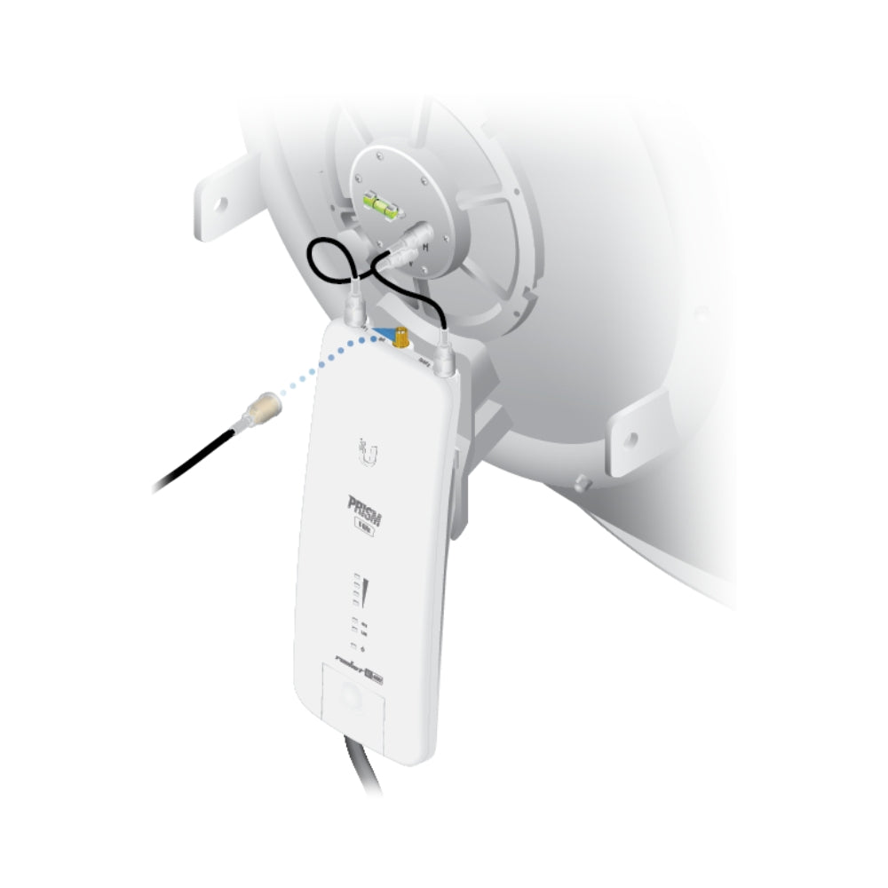 Radio Ubiquiti Rocket Prism AC Gen2 Airmax 5GHz 500+ Mbps Ancho de Canal 80Mhz 256AQM Sincronizacion GPS 1xEthernet Gigabit Gestion de Radio Air OS UB-RP-5AC-GEN2