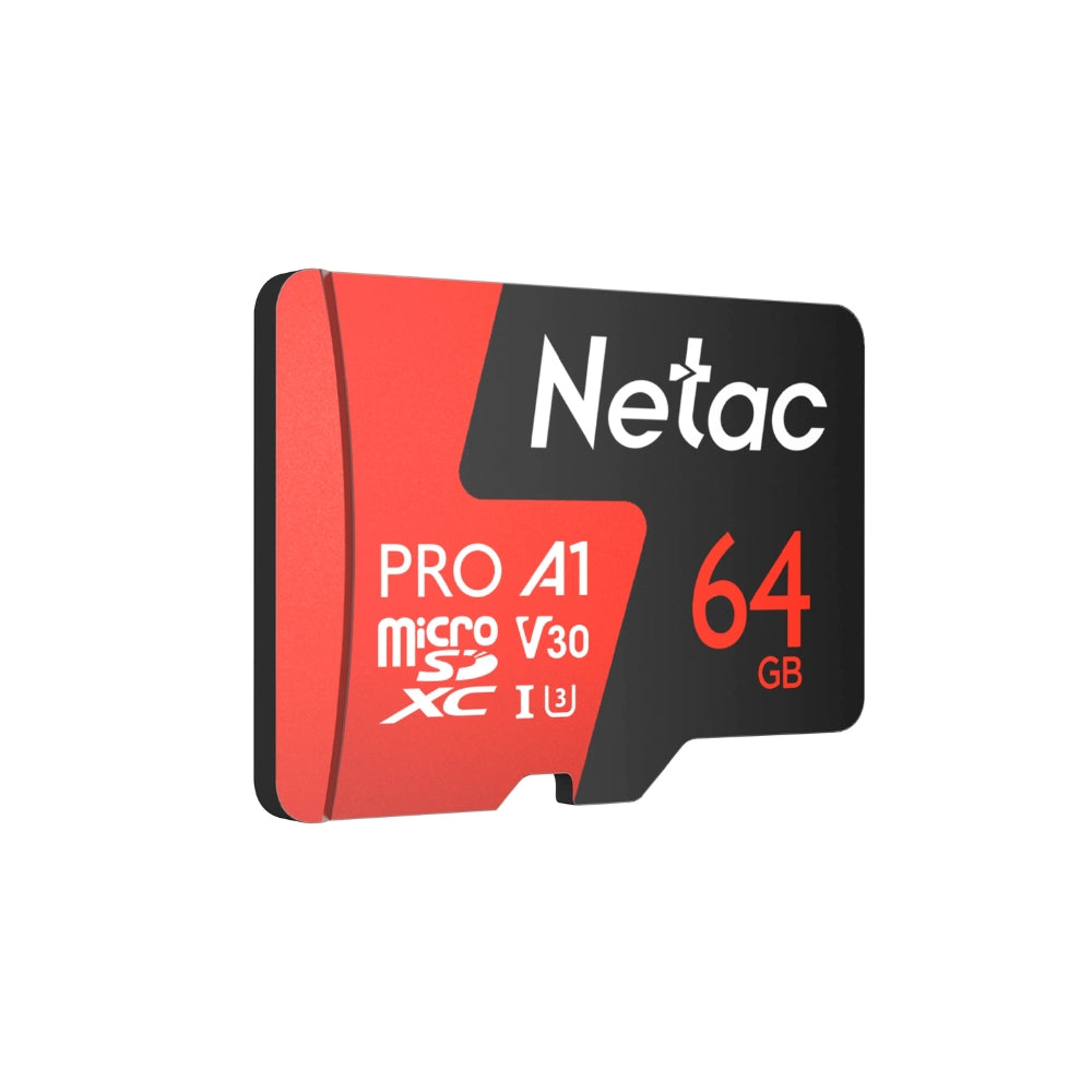 Memoria Micro SD Netac 64GB Extreme Pro SDXC V30 A1 Clase 10 hasta 100MBps Si Incluye Adaptador a SD NT02P500PRO-64G-R