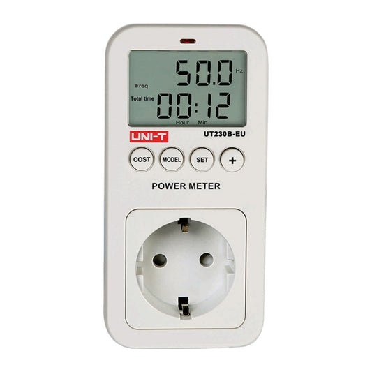 Toma de Corriente Uni-t para Monitorear consumo de Voltaje Corriente y Potencia de Aparatos Electricos UT230B-EU
