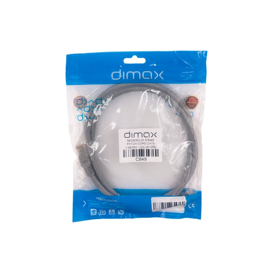 Patch Cord Dimax Cat6 de 1.0 Metro color Gris C849