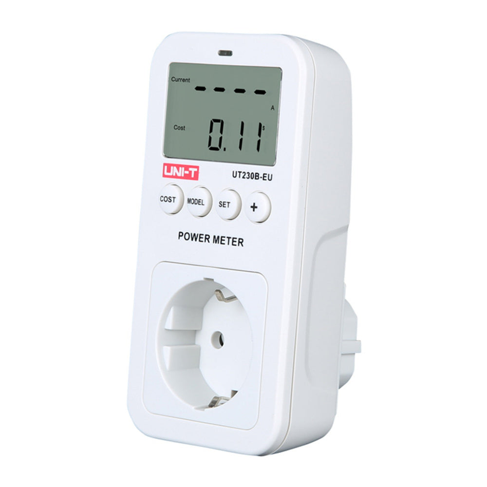 Toma de Corriente Uni-t para Monitorear consumo de Voltaje Corriente y Potencia de Aparatos Electricos UT230B-EU
