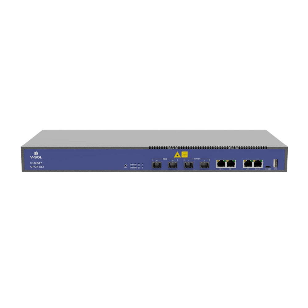 GPON OLT V-Sol 2xGPON 1xGE SFP y 1x10GE SFP+ USB Soporta Triple Play 1U Doble Corriente Alterna Compatible con otras Marcas V1600GT