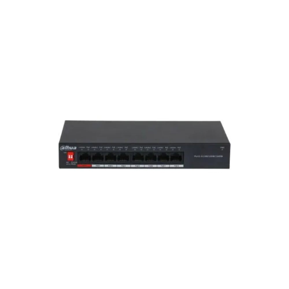 Switch Dahua 8 Puertos Gigabit PoE 96Watts DH-PFS3008-8GT-96-V2