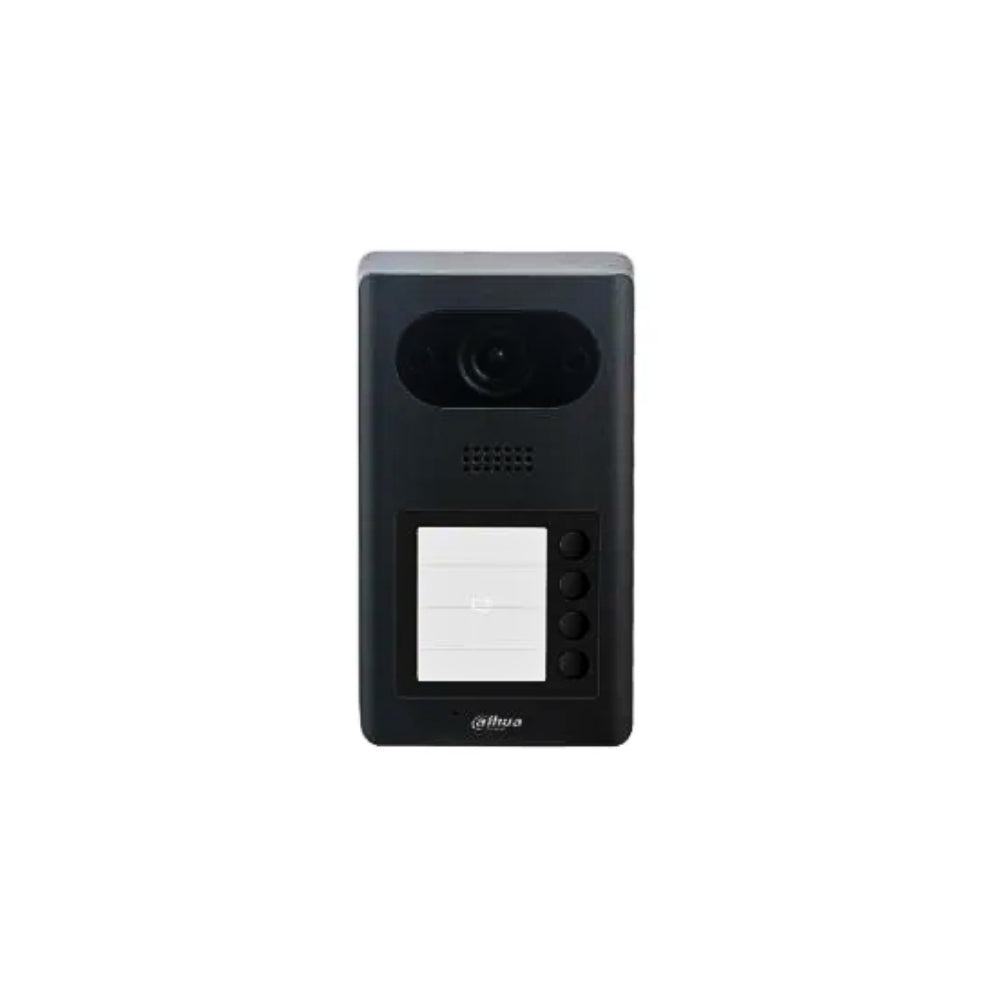 Frente de Calle Dahua IP Multiapartamento con 4 Botones Desbloqueo por Tarjeta Audio 2Vias PoE carcasa Aluminio IP65 DHI-VTO3211D-P4-S2