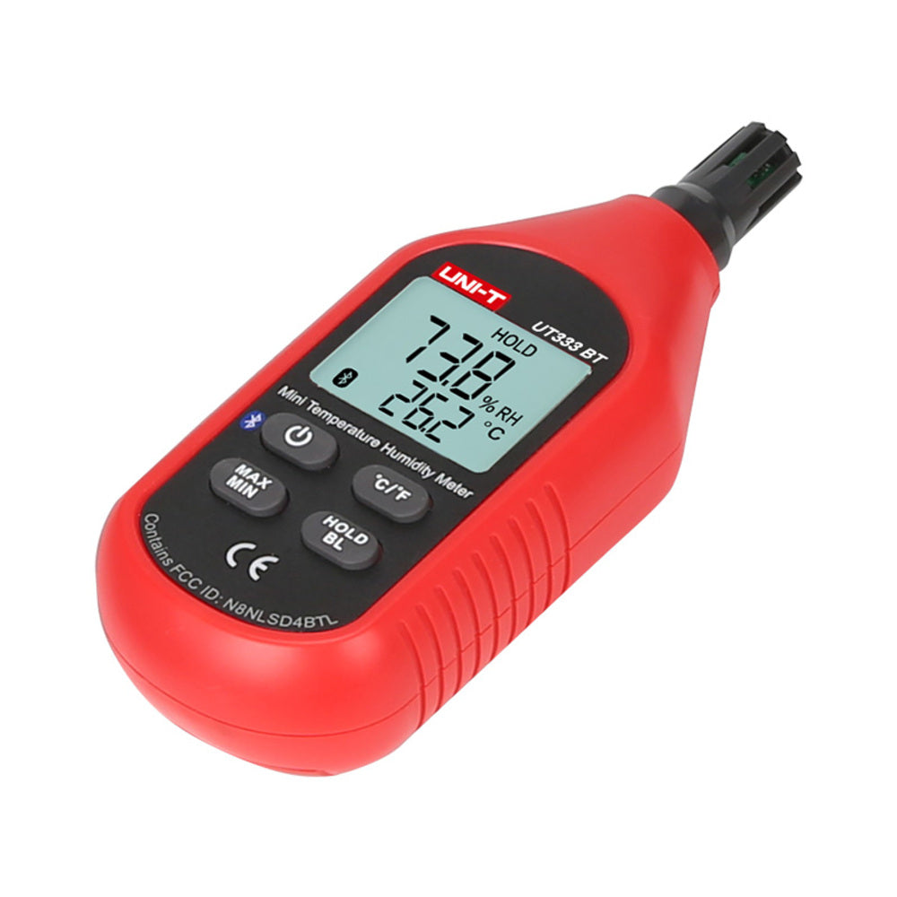 Medidor de Humedad Uni-T 0 a 100% HR Temp -10 a 60 C Comunicacion Bluetooth UT333BT