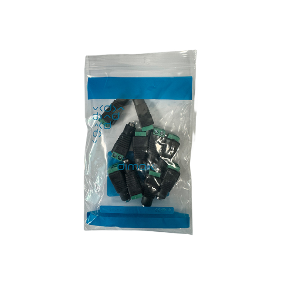 Plug DC Dimax tipo Hembra con Bornera Bolsa de 10 Piezas N036