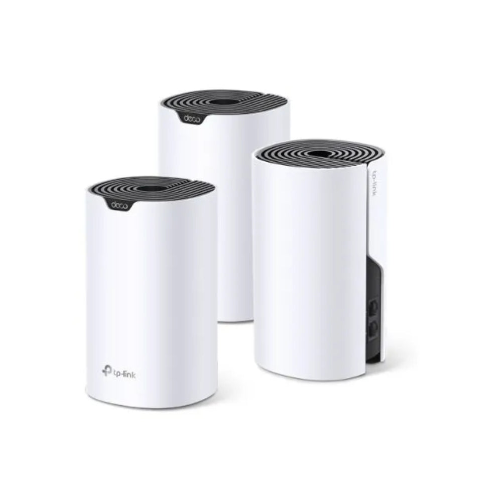 Set de 3 Piezas Sistema WiFi5 Mesh TP-Link AC1200 2 Puertos Gigabit Router AP Roaming Conexiones sin Lag Control Parental Deco S4(3-PACK)