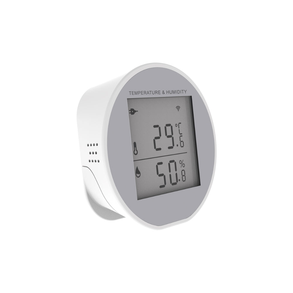 Sensor Dimax de Temperatura y Humedad Wifi Control por Voz Alexa y Google Pantalla con Reloj Digital Alimentacion USB y Pilas AAA S111