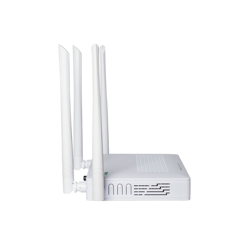 ONU V-Sol modo Dual XPON EPON GPON WiFi5 AC1200 2xGE Conector SC/UPC 4xAntenas 5dBi IPv6 QoS L3 Firewall v2802DAc