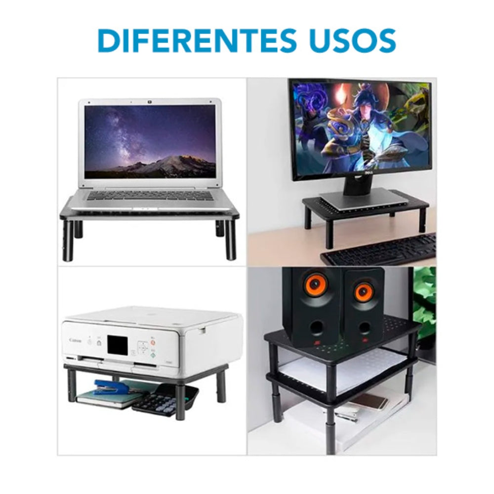 Soporte de Monitor Dimax de 3 Niveles Soporta 20Kg B018