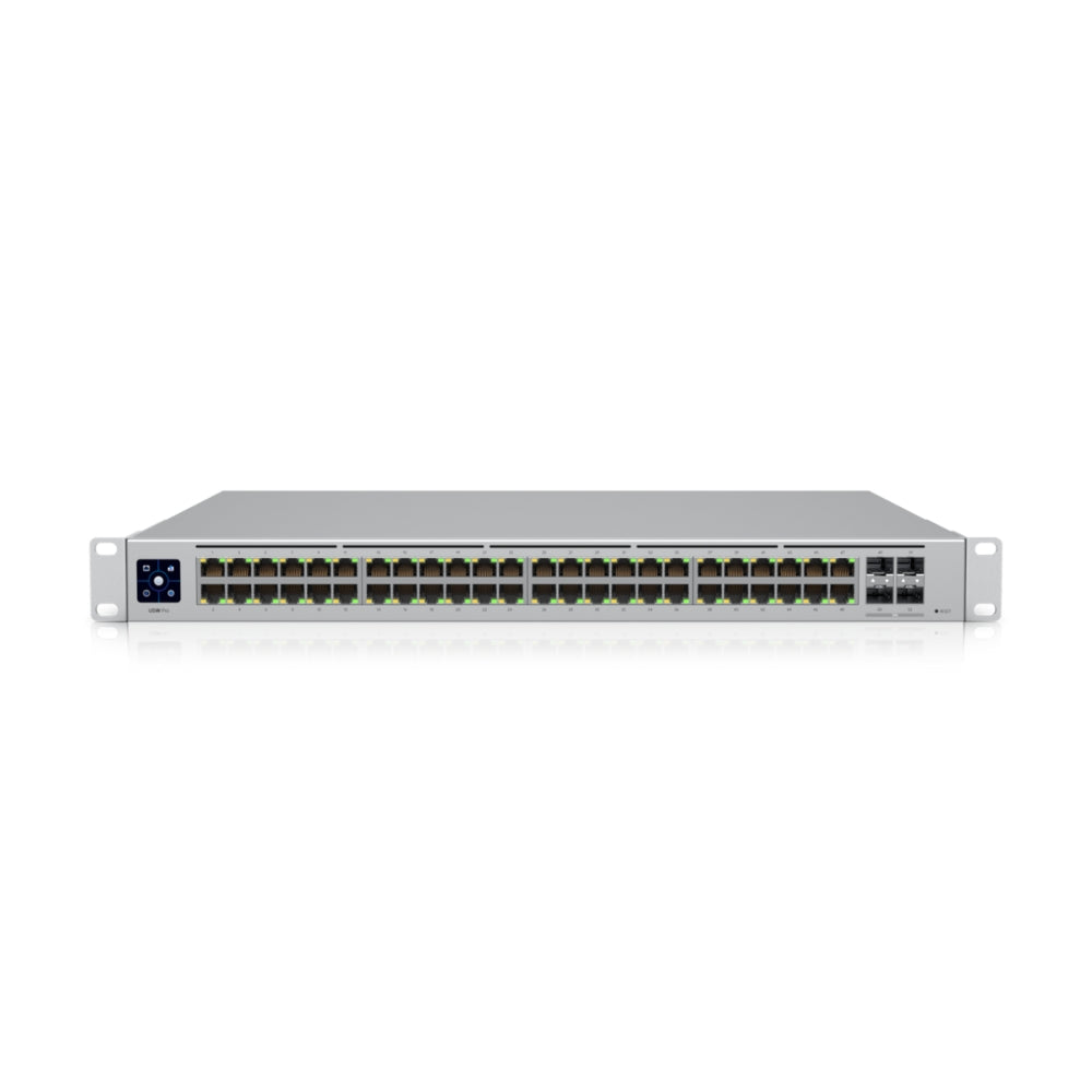 Switch Ubiquiti Unifi USW Pro 4xPuetos SFP+ 48xPuertos Gigabit Capa 2/3 Pantalla Tactil 1.3" Rackeable Unifi Controller UB-USW-PRO-48