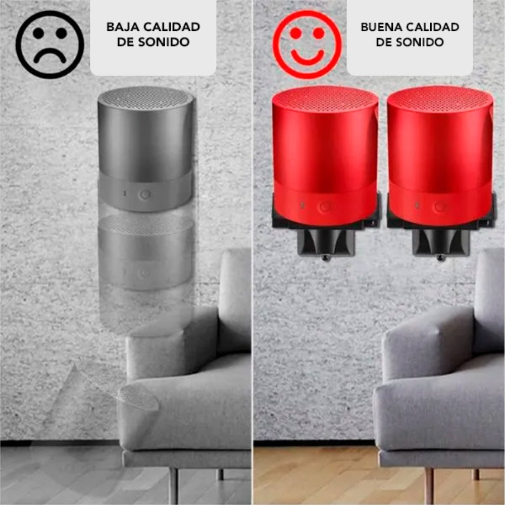 Soporte de pared Dimax para Altavoz 5.3" a 11" Soporta 25Kg 55Lb Rango Giro 45° Rango Inclinacion 7.5° B020