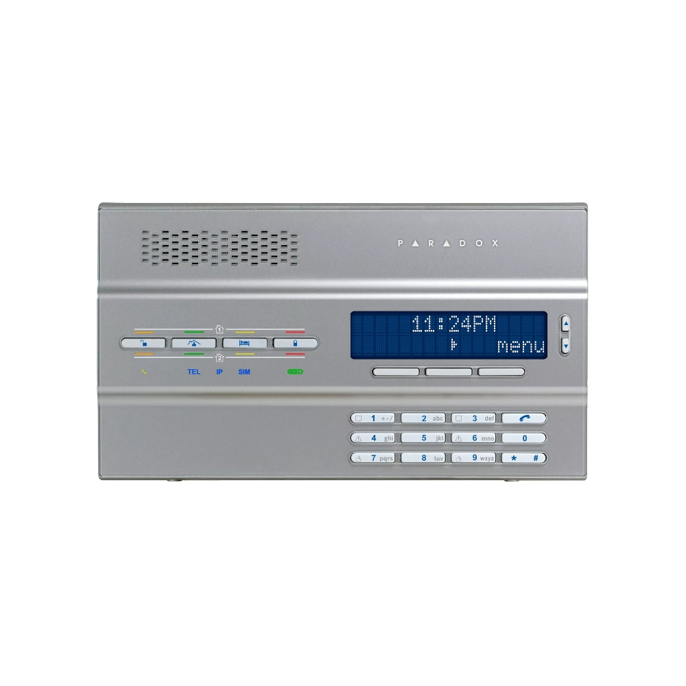 Consola Paradox Magellan de 64 Zonas Inalambricas 2 Zonas Cableadas 2 Particiones 16 Codigos de Usuario Sirena Incluida 90dB no incluye Fuente y Control Remoto MG-6250