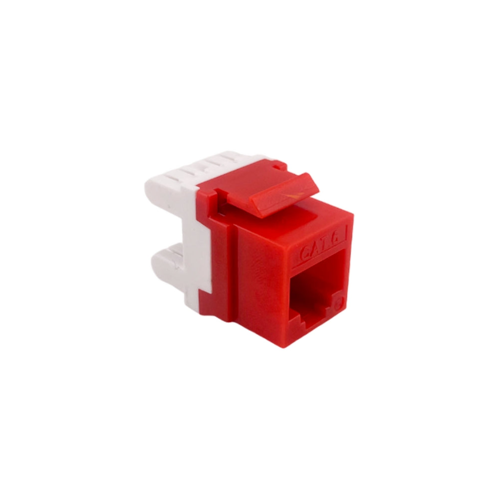 Keystone Jack Dimax Cat6 Cumple ISO IEC 11801 TIA EIA 568C color Rojo C848