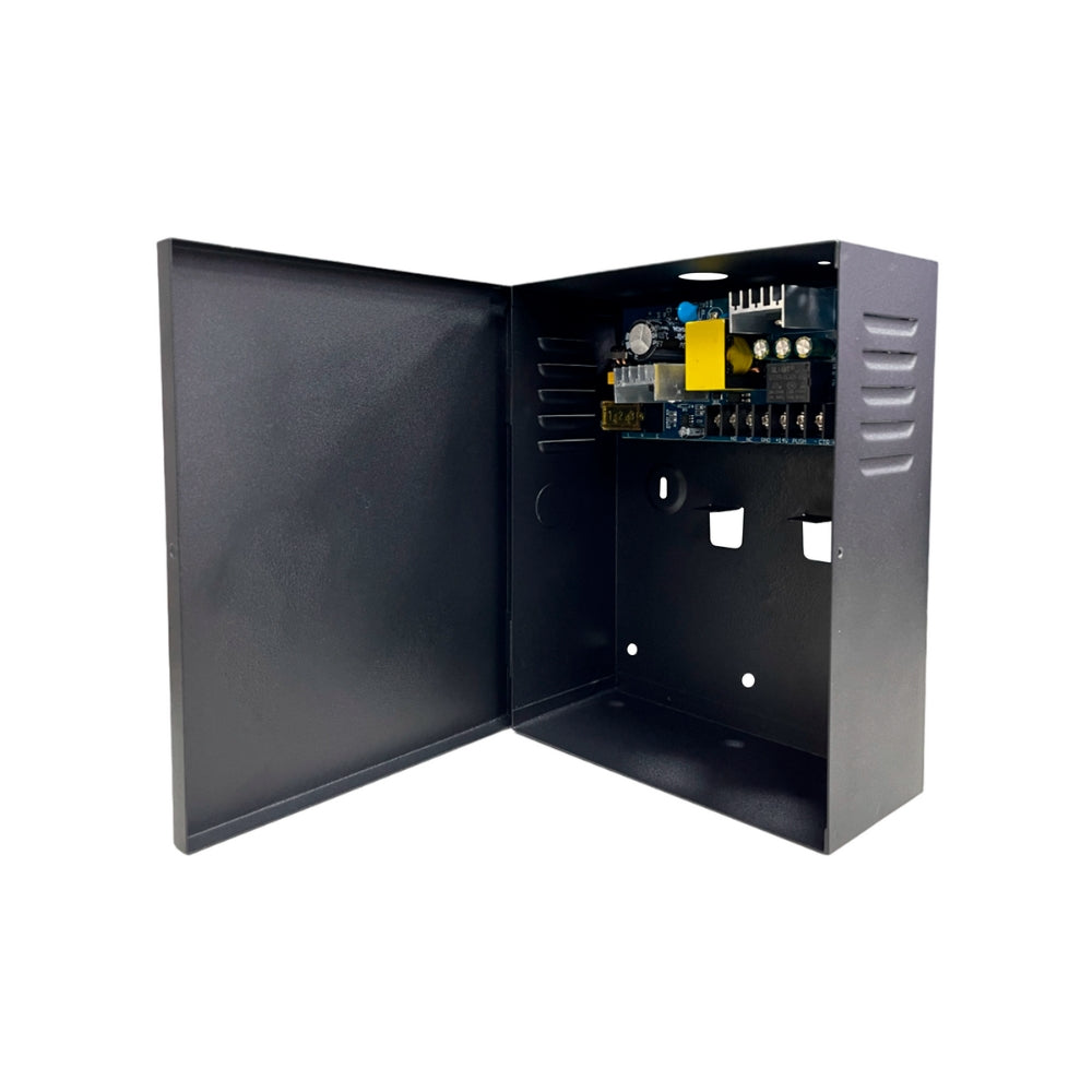 Fuente de Alimentacion Dimax para Control de Acceso y Cerraduras con Opcion para Bateria 12V 7Ah Entrada 220VAC Salida 12Vdc 5Amp C772