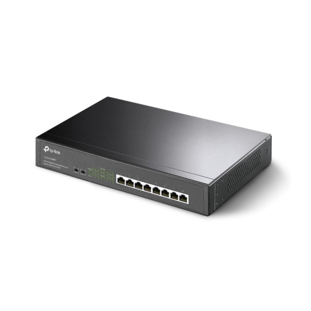 Switch TP-Link 8 Puertos Gigabit POE+ 802.3 AF/AT POE 124Watts hasta 30W por Puerto TL-SG1008MP