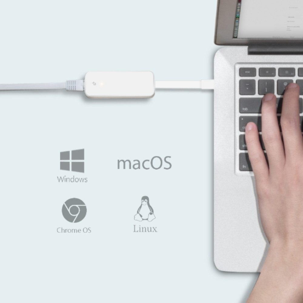 Adaptador USB-C a Ethernet TP-Link UE300C Gigabit Compatible con Windows y MAC TL-UE300C