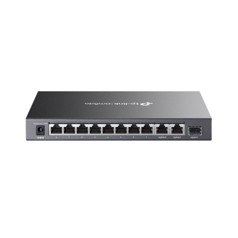 Switch TP-Link Omada 802.3AT/AF 1 Puerto SFP 8 Puertos 10/100 POE+ 123Watts DS111P