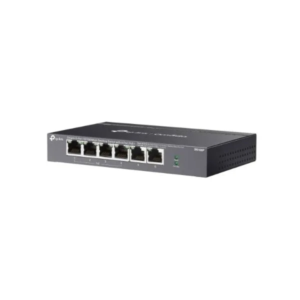 Switch TP-Link Omada 6 Puertos 10/100Mbps 4 Puertos POE+ 802.3AT/AF DS106P