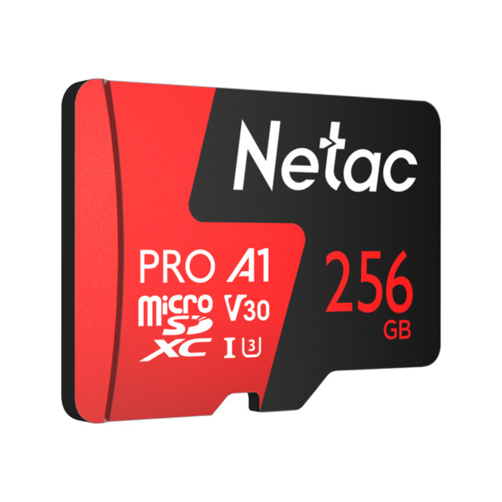 Memoria Micro SD Netac 256GB Extreme Pro SDXC V30 A1 Clase 10 hasta 100MBps Si Incluye Adaptador a SD NT02P500PRO-256G-R