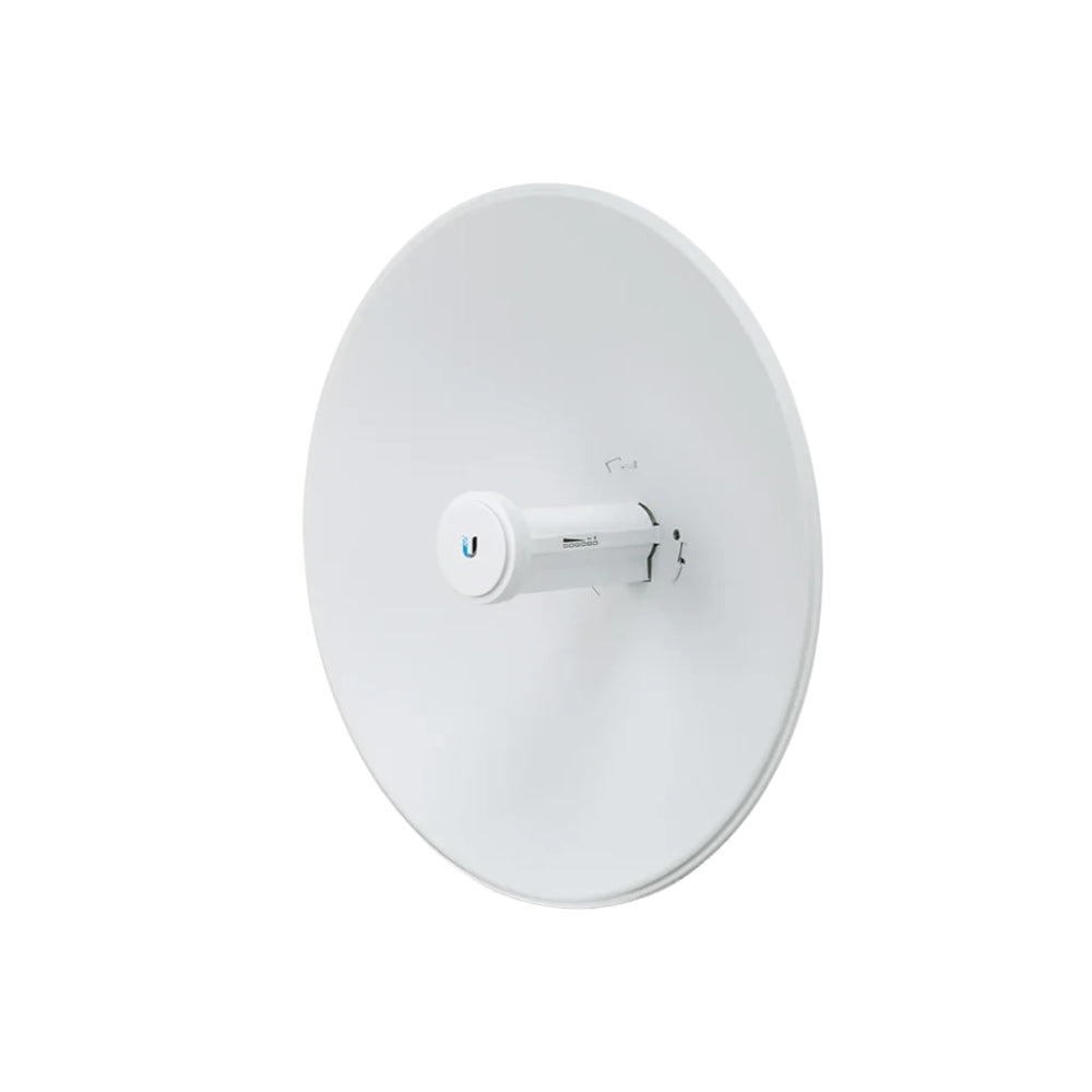 Powerbeam Ubiquiti AC Gen2 Frecuencia 2.4 y 5GHz 24dBm 450Mbps Alcance 25+Km 1xEthernet Gigabit Kit de Montaje Inyector PoE Incluido Manejado por Umobile UB-PBE-5AC-GEN2